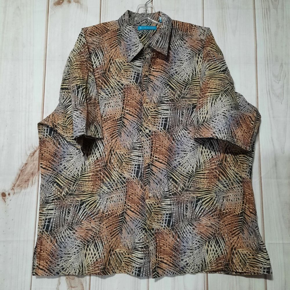 Tori Richard Shirt Men's 2xl  Hawaiian Short Sleeve Button Front Light weight‎